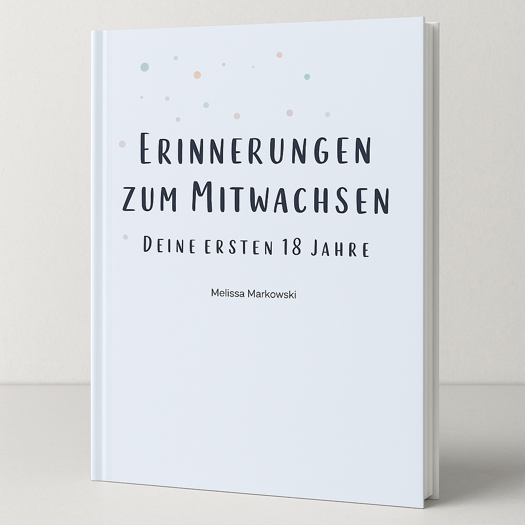 Buch Mock Up Erinnerungen zum Mitwachsen